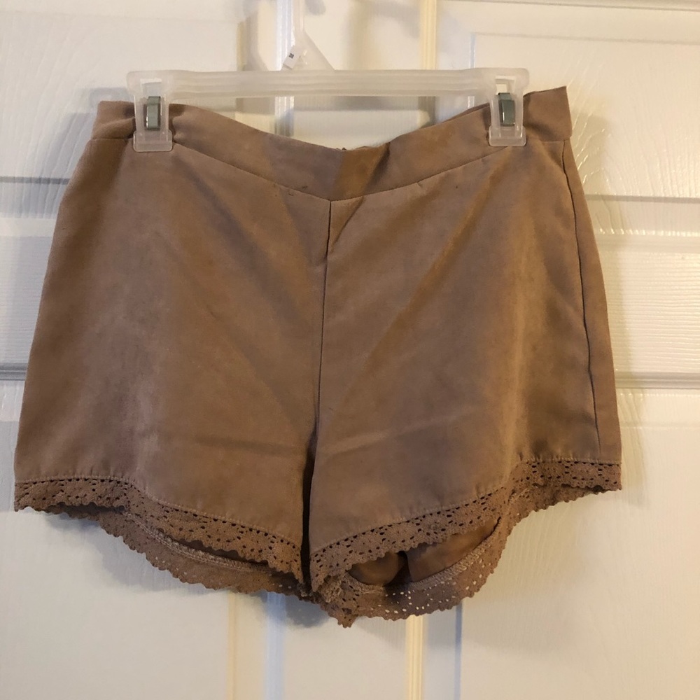 tan suede shorts. never worn!